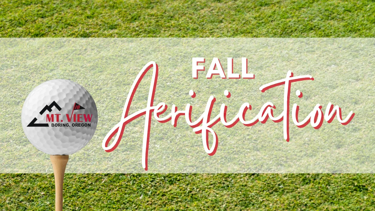 Important Update – Upcoming Aeration